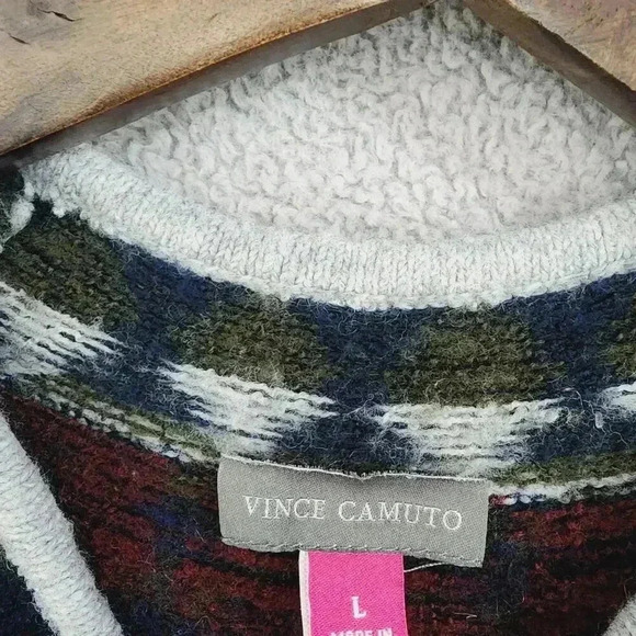 vince Camuto Aztec Crewneck Pullover Women's Sweater Size L - Picture 5 of 8